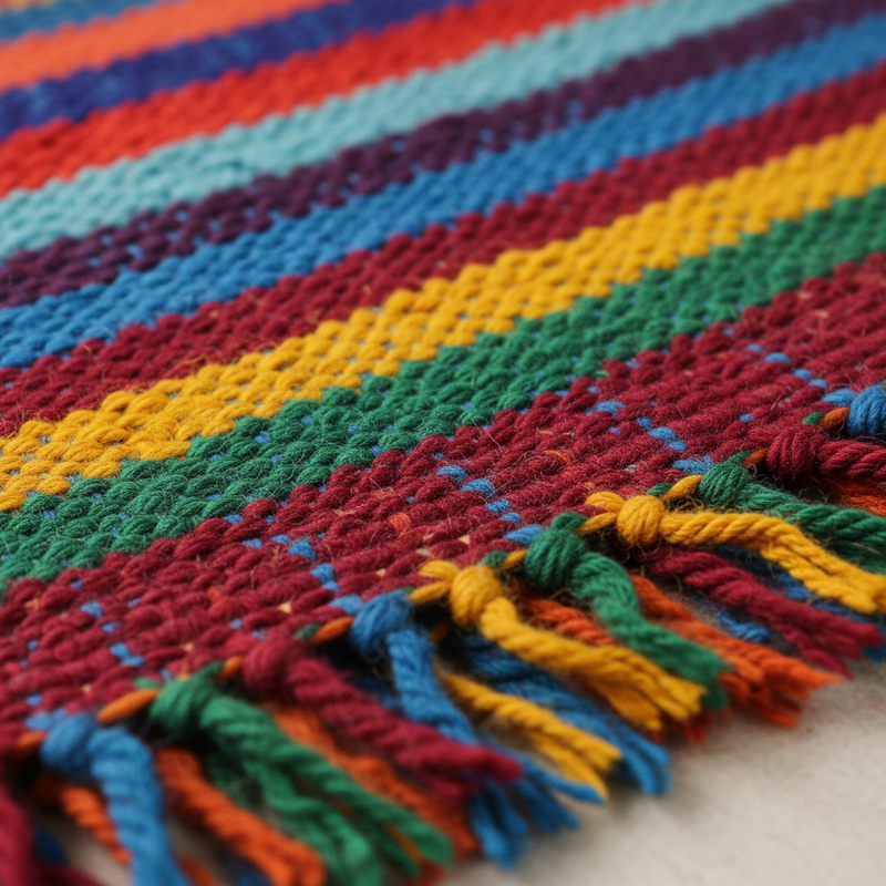 Kilim Stripe Decke Detail