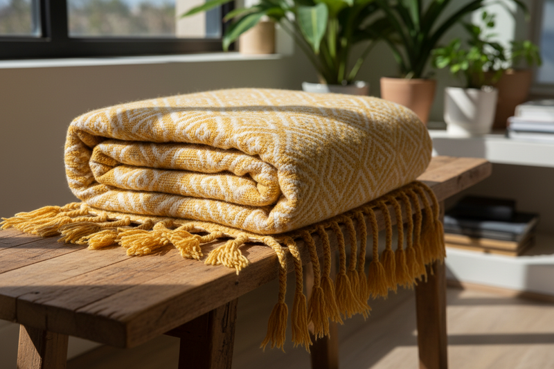 Kilim Light Decke Gefaltet