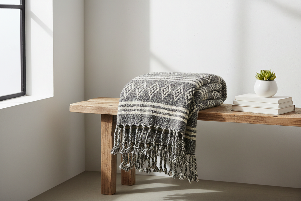Monochrome Decke Gefaltet