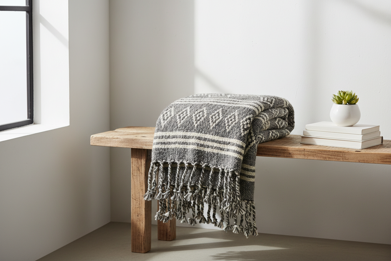 Monochrome Decke Gefaltet