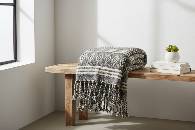 Monochrome Decke Gefaltet