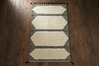 Ivory Rif R handwoven Moroccan rug full view